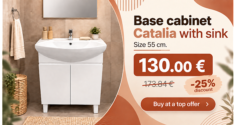 Catalia Base Cabinet and Sink Set – 25% off